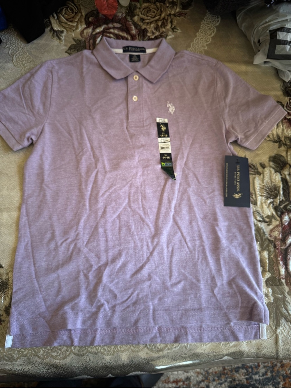 U.S. Polo Assn. Boys Light Purple Polo Shirt
